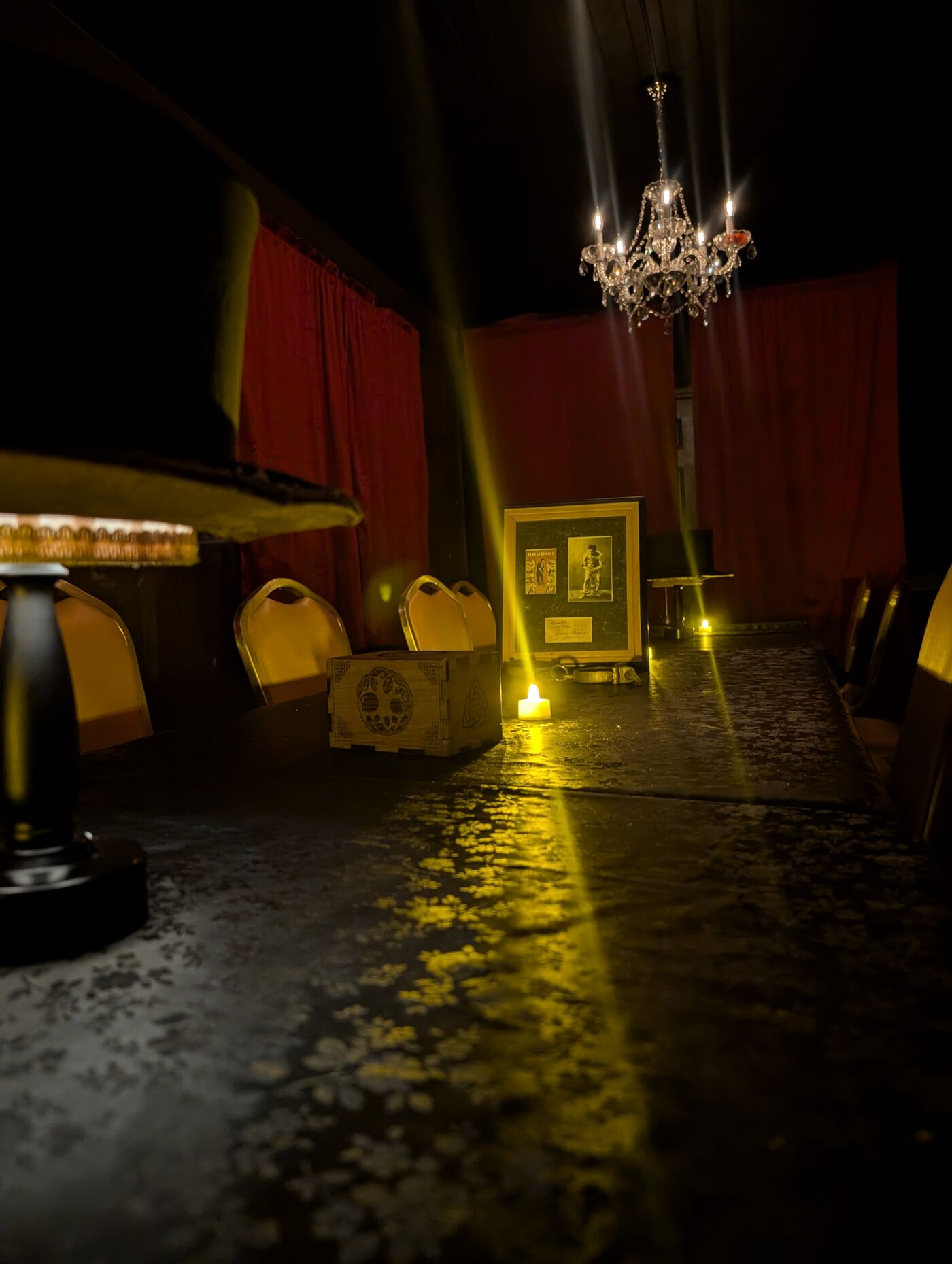 The candlelit back room at Capo's Speakeasy, Las Vegas